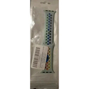38mm Blue Sports Band‎ With Rainbow